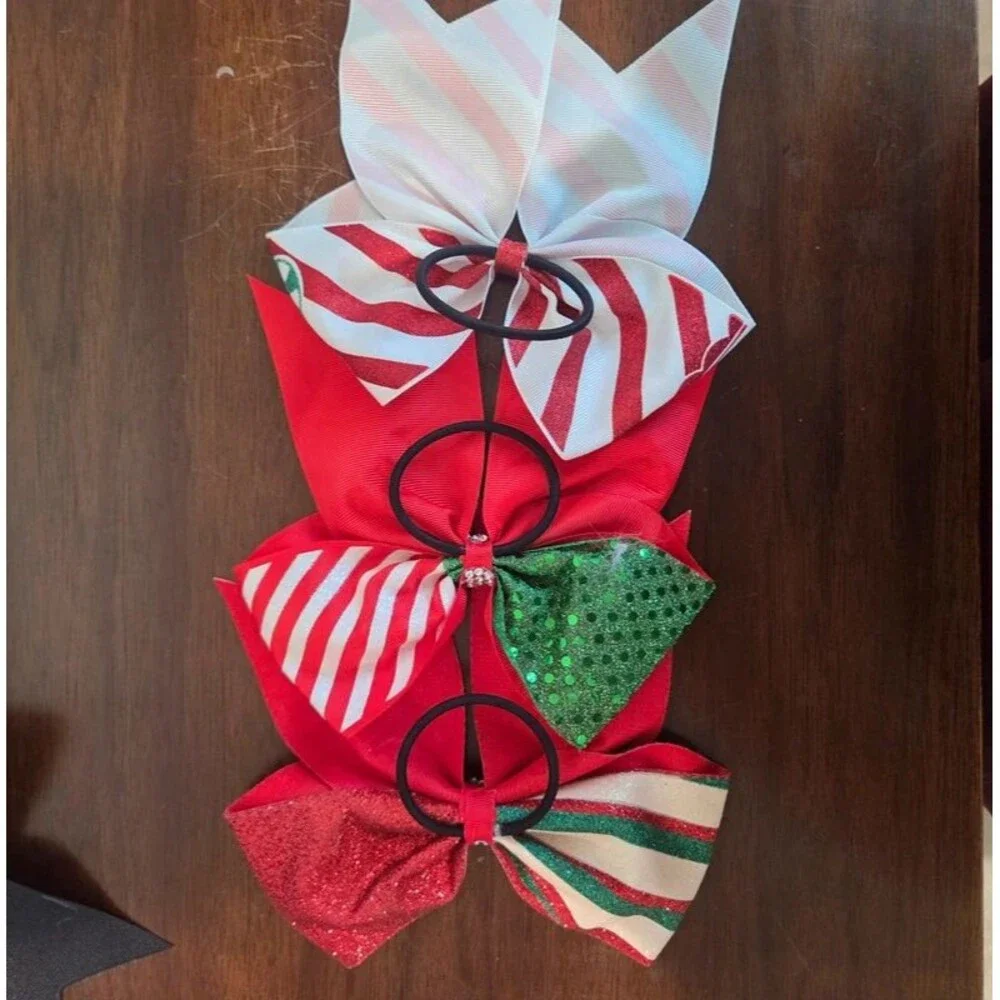 Set of 3 Christmas Boutique Hair Bows